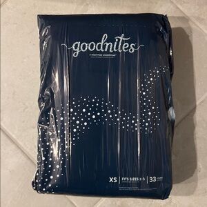 Goodnites Pull-Ups size XS 33ct. New/Unopened